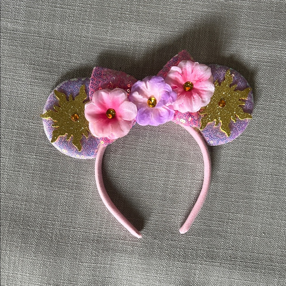 Rapunzel Themed Minnie Mouse Ears Headband